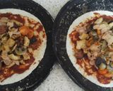 A picture of step 8 of My Crispy Mixed Grill Pizza Wrap Sandwich 😋.