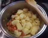 Foto del paso 4 de la receta: Crema de zanahoria con coles de Bruselas y panceta