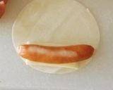 A picture of step 6 of Pan-fried Gyoza with Rolled Ham and Cheese.