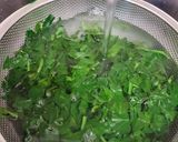 A picture of step 6 of Blanched spinach.