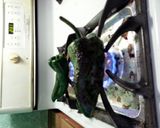 A picture of step 3 of Chilles Rellenos.