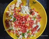 A picture of step 3 of Corn honey masala chat.