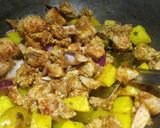 आलू सोयाबीन की सब्जी (aloo soyabeen ki sabzi recipe in Hindi) रेसिपी चरण 5 फोटो