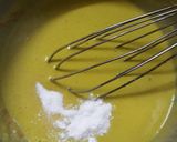 A picture of step 2 of Dhokla disk with salsa topping.
