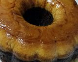 A picture of step 12 of Chocoflan flan cake.