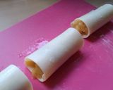 A picture of step 6 of Vickys Apple & Custard Cannelloni Crumble, GF DF EF SF NF.