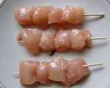 A picture of step 3 of Easy! Tender and Juicy Chicken Skewers.
