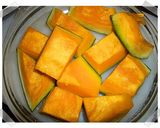 A picture of step 1 of Moist and Rich Kabocha Cake.