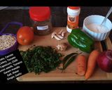 A picture of step 1 of Masala oats.