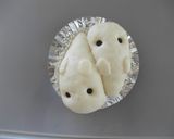 A picture of step 6 of Halloween Twin Ghosts Bread.