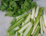A picture of step 1 of Squid and Celery Chinese Savory Stir-Fry.