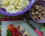 Foto langkah ke 1 dari resep 💚 Tumis Sawi Bakso~.