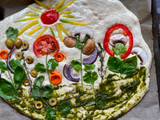 Garden Focaccia, Bread Art