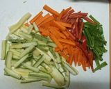 Foto del paso 1 de la receta: Fettuccini integral con verduras al curry