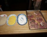 A picture of step 1 of PORK CUTLETS WITH MASHED SWEET POTATOES AND CARAMELIZED APPLES. JON STYLE.