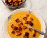 Zupa z czerwonej soczewicy z grzankami na mleku kokosowym 🌶 🌶 krok przepisu 5 zdjęcie