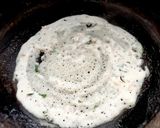 A picture of step 4 of Rava onion dosa (with leftover dosa batter).