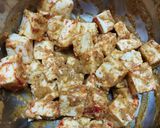 A picture of step 1 of Paneer Changezi.