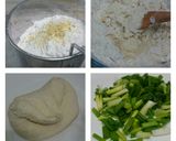A picture of step 2 of Scallion Vegan Pancake.