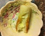 A picture of step 4 of Chikuwa with Wasabi and Cream Cheese.