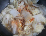 A picture of step 6 of Mapo Napa Cabbage to use up Napa Cabbage.