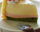 A picture of step 17 of Polka Dot Bavarois Doll Festival Cake.