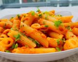 A picture of step 6 of Red Sauce Pasta with Indian touch.