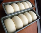 A picture of step 3 of Soft & Moist Mini Roll Loaf In a Pound Cake Pan.