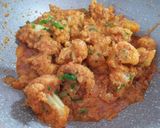 A picture of step 8 of Achari Gobhi.
