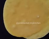 A picture of step 4 of Flavoured Rolled Crepes with Toasted Coconut Filling.