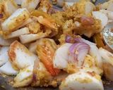 A picture of step 4 of Radish(mooli) with Besan.