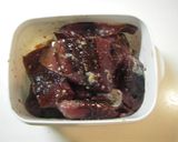 A picture of step 1 of Katsuo no Tatsuta-age (Fried Bonito).