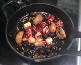 A picture of step 5 of Basil-Scented Aglio e Olio with Octopus and Olives.