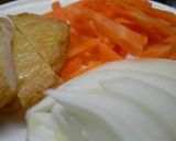 A picture of step 1 of Satsuma-age with Curry Sauce.