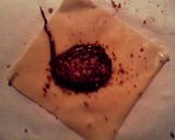 A picture of step 4 of Chocolate Hazelnut Dessert Egg rolls.