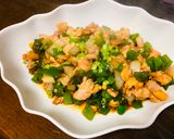 A picture of step 3 of Fried Chicken and Sweet Pepper with Cashew nuts.