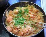 A picture of step 8 of Shrimp and Onions in a Mild Aurora Sauce.