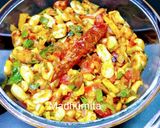 A picture of step 7 of Peanut SadhekoPeanut Salad in Nepali Style Badam Sadheko.