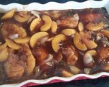 A picture of step 4 of Whiskey Peach Chicken.