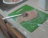 A picture of step 1 of Chicken Fried Chicken.