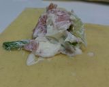 A picture of step 2 of Ham And Cheese Fried Wanton.