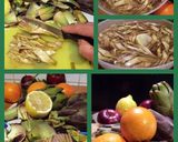 A picture of step 1 of AMIEs ARTICHOKES with APPLE & ORANGE Salad.