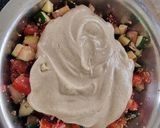 A picture of step 5 of Garden Salad with Cashew & Lemon Dressing.