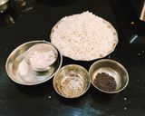 A picture of step 1 of Tricolour Poha 🇮🇳.