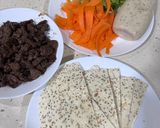 Gambar langkah 4 resipi Beef wraps.
