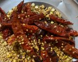 A picture of step 3 of Idli podi gun powder for dosa or idli.