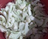 A picture of step 1 of Masala cauliflower.