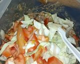 A picture of step 2 of Turkish bread Sandwich.