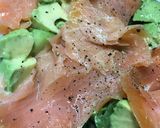 A picture of step 3 of Keto Friendly Green salad with Smoked Salmon.