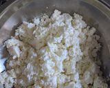 A picture of step 1 of Chhena poda.